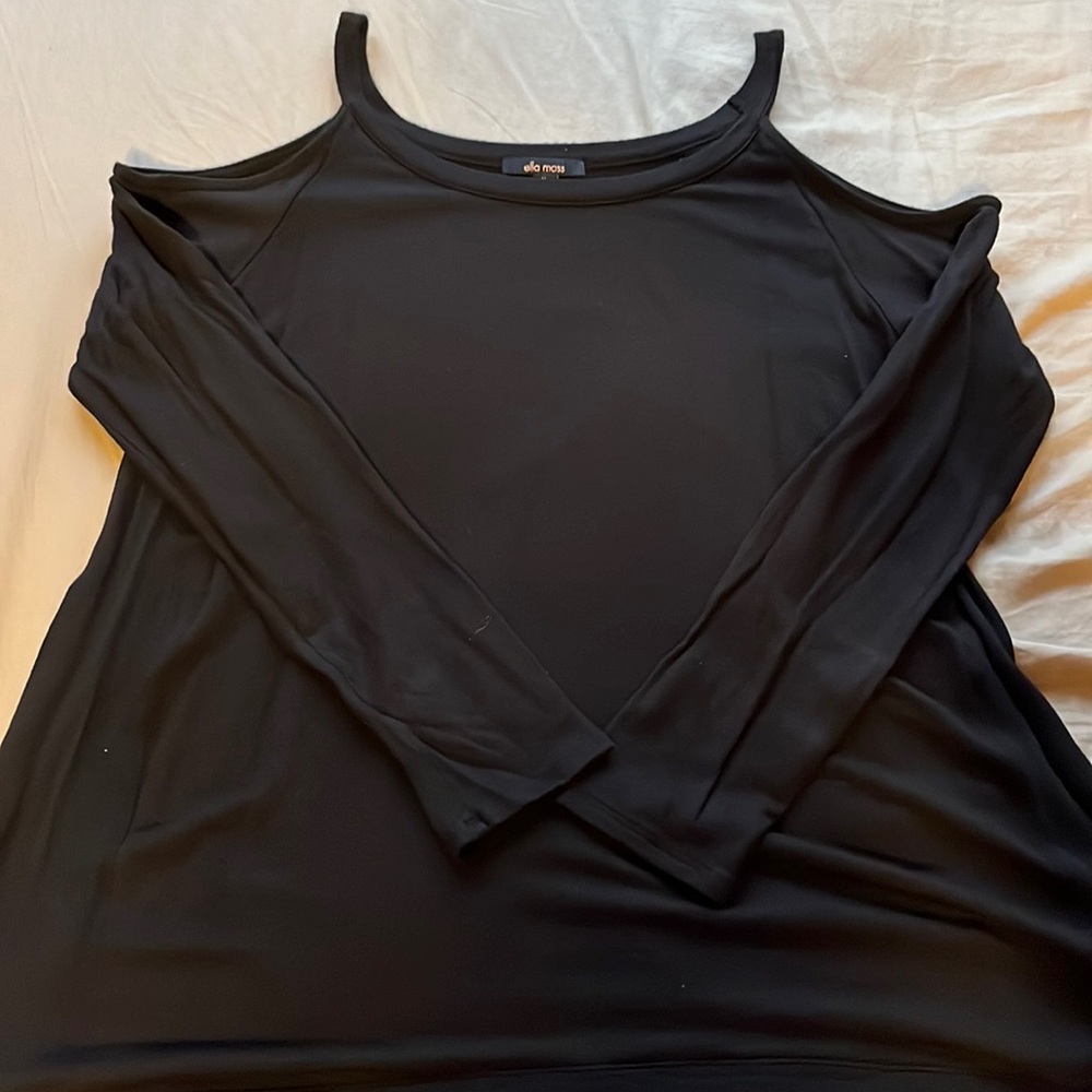 Ella moss size m tank top long sleeve black soft comfy shirt